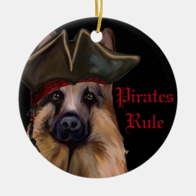 DÉCORATION EN CÉRAMIQUE BERGER ALLEMAND (Devant)