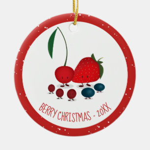 Décoration En Céramique Berry Christmas Cartoon Caractères Ornament