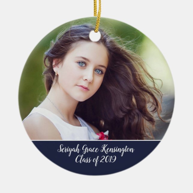 Décoration En Céramique Bible chrétienne Verse Typographie Graduation Phot (Devant)