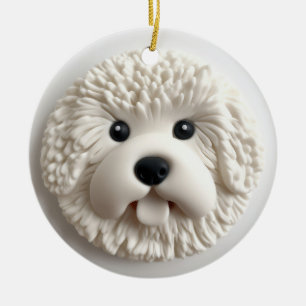 Décoration En Céramique Bichon Frise Dog 3D inspiré
