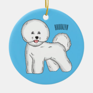 Décoration En Céramique Bichon frise dog dessin animé
