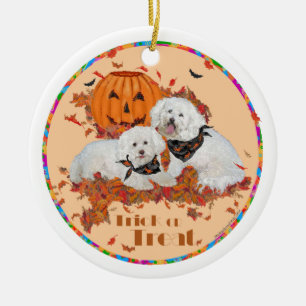 Décoration En Céramique Bichon Frise Halloween
