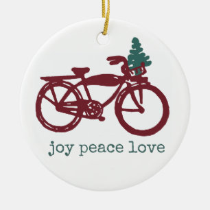 Décoration En Céramique Bicyclette vintage et conception d'arbre de Noël