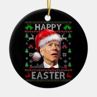 Décoration En Céramique Biden drôle confondu Joyeux Noël Pâques laid T