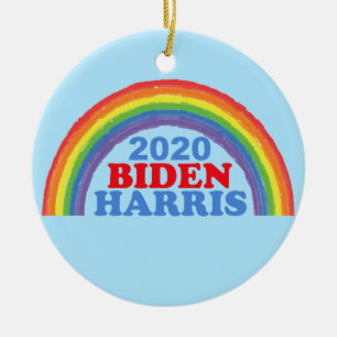 Décoration En Céramique Biden Harris 2020 Rainbow Christmas