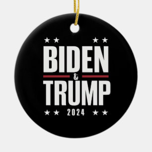 Décoration En Céramique Biden Trump 2024 Élection Drôle Présidentiel VP