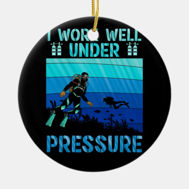 Décoration En Céramique Bien Travailler Sous Pression Plongée Plongée Ocea (Devant)