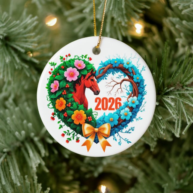 Décoration En Céramique Bienvenue 2026 (Arbre)