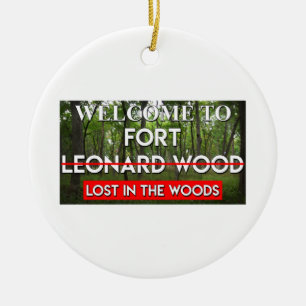 Décoration En Céramique Bienvenue Au Fort Leonard Wood Perdu Dans Les Bois