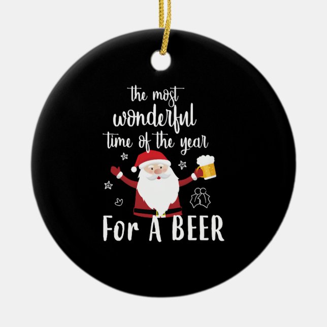 Décoration En Céramique Bière de Noël (Devant)