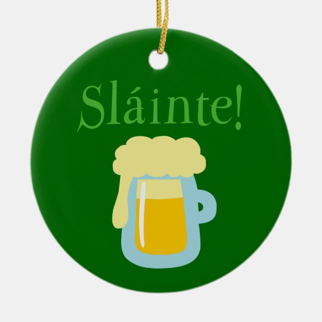 Décoration En Céramique Bière Sláinte (Devant)