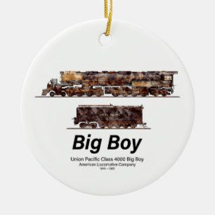 Décoration En Céramique Big Boy Train à vapeur vintage Locomotive américai