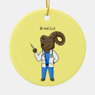 Décoration En Céramique Bighorn sheep doctor cartoon illustration