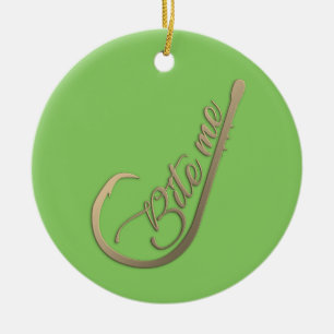 Décoration En Céramique Bite Me Funny Fishing