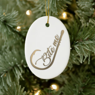 Décoration En Céramique Bite Me Funny Fishing