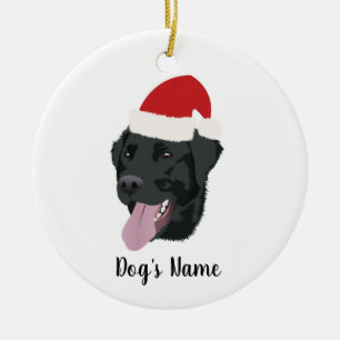 Décoration En Céramique Black Lab de Noël