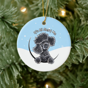 Décoration En Céramique Black Toy Poodle Its All About Me Christmas