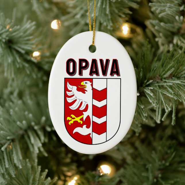 Décoration En Céramique Blason d'Opava, République tchèque (Arbre)