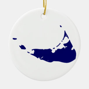 Décoration En Céramique Bleu d'île de Nantucket