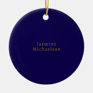 Décoration En Céramique Bleu foncé et or Mignon Minimaliste Propre nom