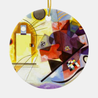 Décoration En Céramique Bleu rouge jaune Kandinsky peinture Abstraite