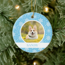 Bleu Snowflake Chien