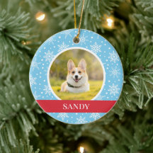 Bleu Snowflake Chien