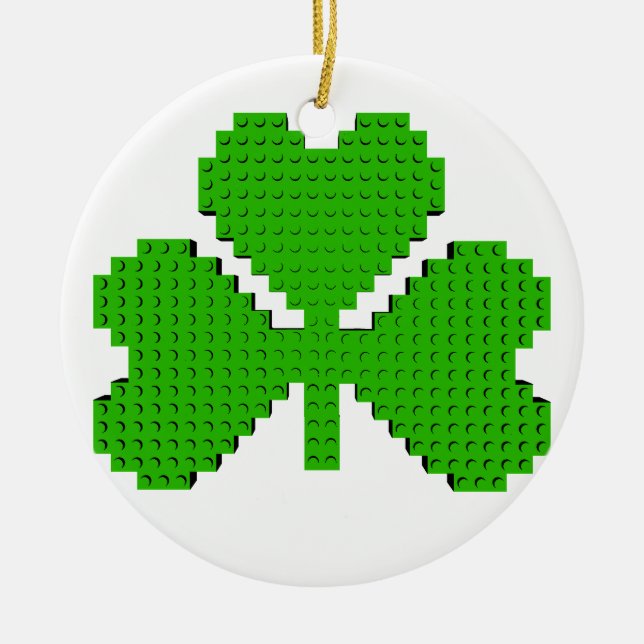 Décoration En Céramique Blocs de construction shamrock Dessin (Devant)