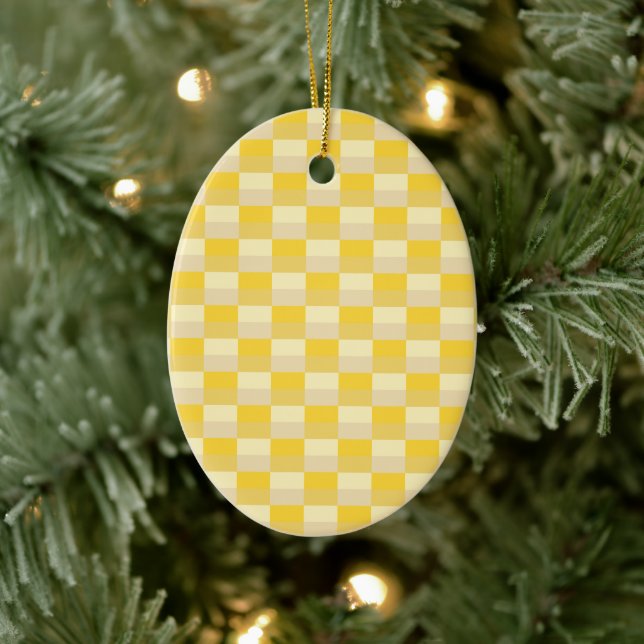 Décoration En Céramique Blocs de couleur jaune vif (Arbre)