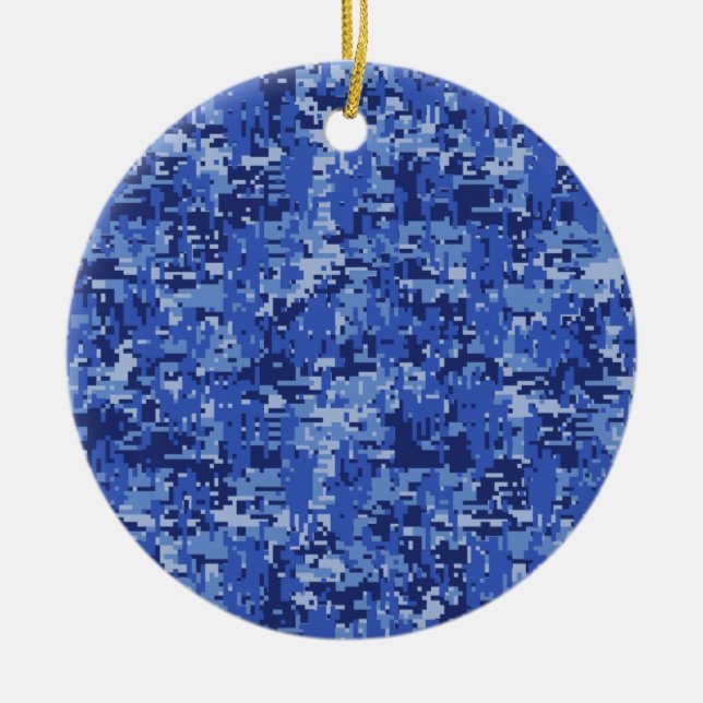 Décoration En Céramique Blue Digital Pixels Camouflage Decor Texture (Devant)