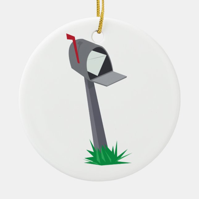 Décoration En Céramique Boîte aux lettres d'inclinaison (Devant)