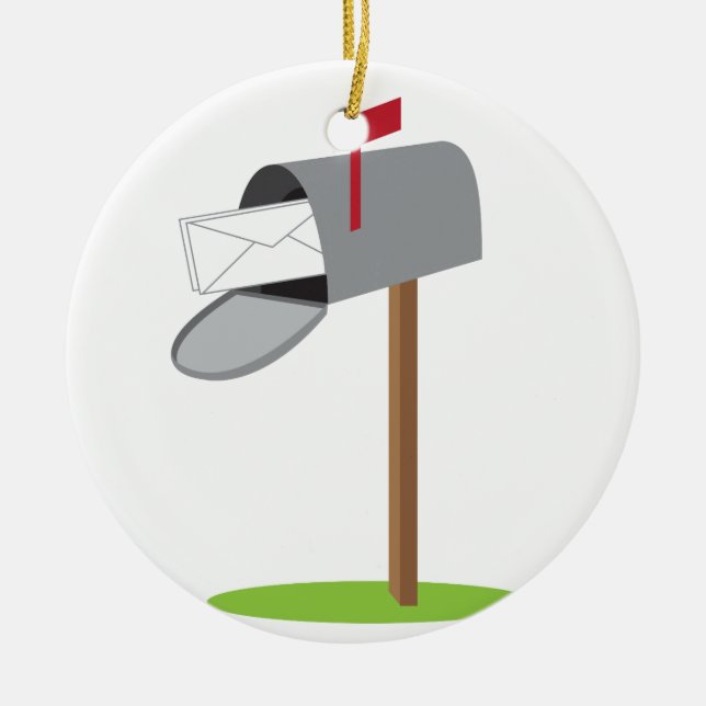 Décoration En Céramique Boîte aux lettres et lettre (Devant)