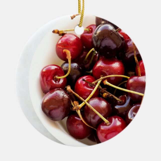 Décoration En Céramique bol de cerises (Devant)