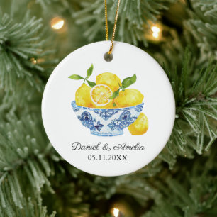 Décoration En Céramique Bol De Citrons Chinoiserie Cadeau De Mariage Perso