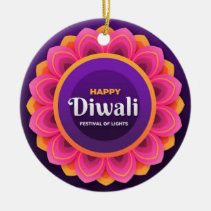 Décoration En Céramique Bon Diwali en céramique ornament