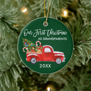 Décoration En Céramique Bonbons Camion Premier Noël en tant que Grands-par