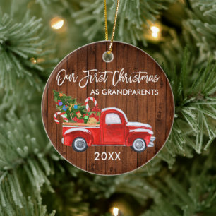 Décoration En Céramique Bonbons pour camion en bois Premier Noël en tant q