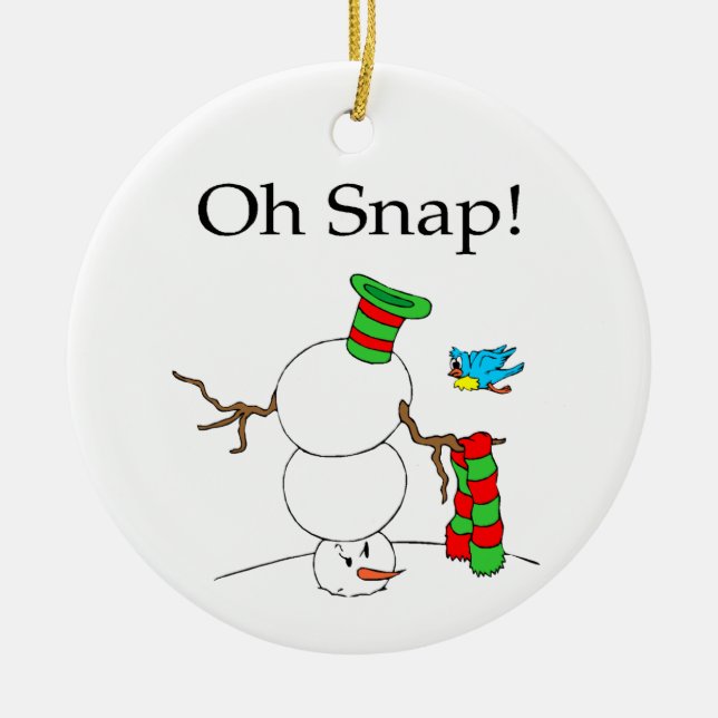 Décoration En Céramique Bonhomme de neige à l'envers (Devant)