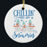 Décoration En Céramique Bonhomme de neige | CHILLIN Avec Mes Neiges Drôle<br><div class="desc">Célébrez les fêtes avec ces ornements de Noël amusants,  mignons et beaux. Souhaitez-vous à tous un joyeux Noël et une bonne année!</div>