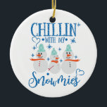 Décoration En Céramique Bonhomme de neige | CHILLIN Avec Mes Neiges Drôle<br><div class="desc">Célébrez les fêtes avec ces ornements de Noël amusants,  mignons et beaux. Souhaitez-vous à tous un joyeux Noël et une bonne année!</div>