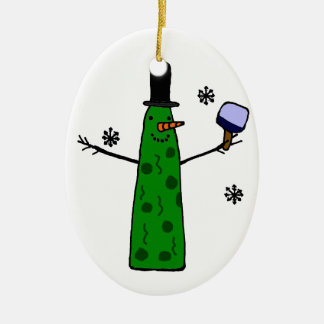 Décoration En Céramique Bonhomme de neige drôle de conserves au vinaigre
