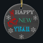 Décoration En Céramique Bonne année 2019 Chalkboard Ornament<br><div class="desc">Bonne année 2019 Chalkboard Ornement. Accrochez-vous à l'arbre de Noël ou offrez-en un cadeau. Les images utilisées sur cet article sont sous licence officielle / © Graphics Factory.com</div>