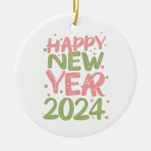 Décoration En Céramique Bonne année 2024