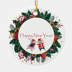 Décoration En Céramique Bonne année Ornament