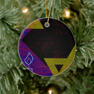 Décoration En Céramique Bonne Hanoukka Star de David menorah Dreidel Slipp