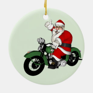Décoration En Céramique Bonne moto du Père Noël