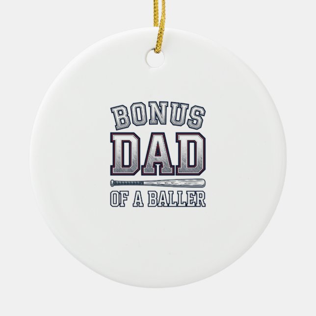 Décoration En Céramique Bonus Dad of a Baller Vintage Sports Shirt Design_ (Devant)