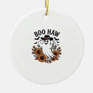 Décoration En Céramique Boo Haw Cowboy Fantôme Tournesols Chauves-souris H