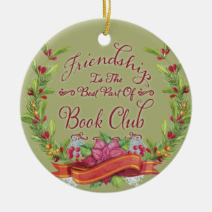 Décoration En Céramique Book Club Holiday Friendship Wreath