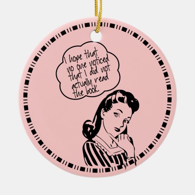 Décoration En Céramique Book Club - I Hope - Retro (Devant)